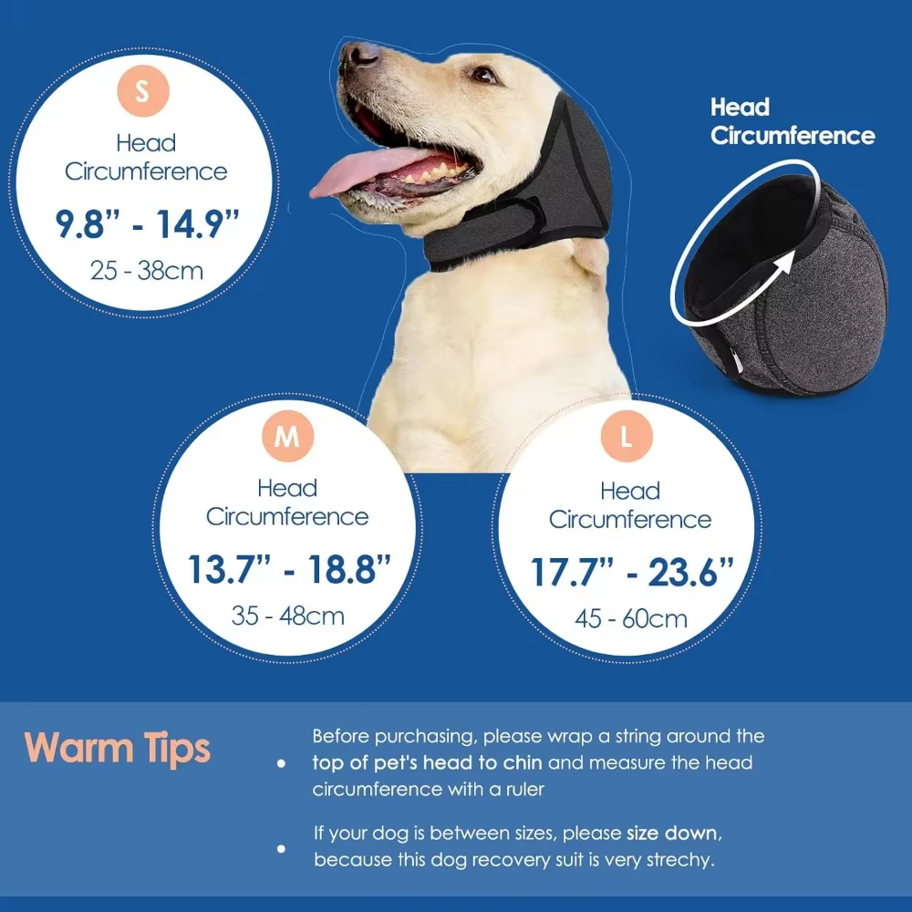 Dog Ear Protector for Grooming, Swimming & Noise Anxiety Relief